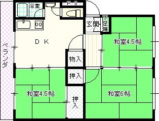 御殿山コーポＢ 間取り
