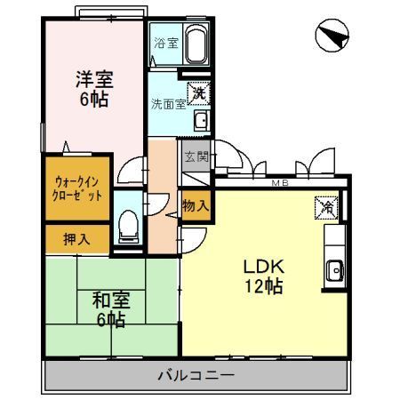 ドミール岡山手 間取り