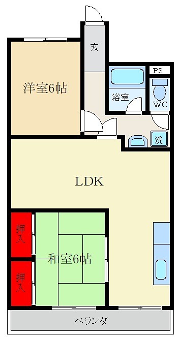 家具町ハイツ 間取り