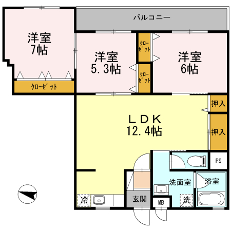 石垣ハイツ 間取り