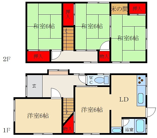 枚方市伊加賀本町15-1 間取り