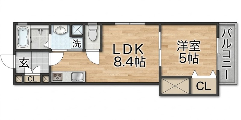 クリエオーレ牧野本町 間取り