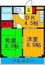 三熊ハイツ渚7号 間取り