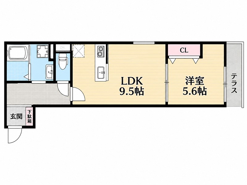 EIJU牧野駅前A 間取り