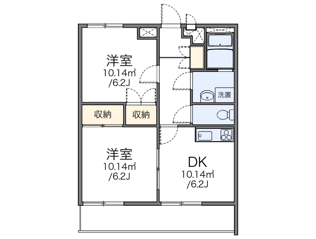 レオパレスプランタン参番館 間取り