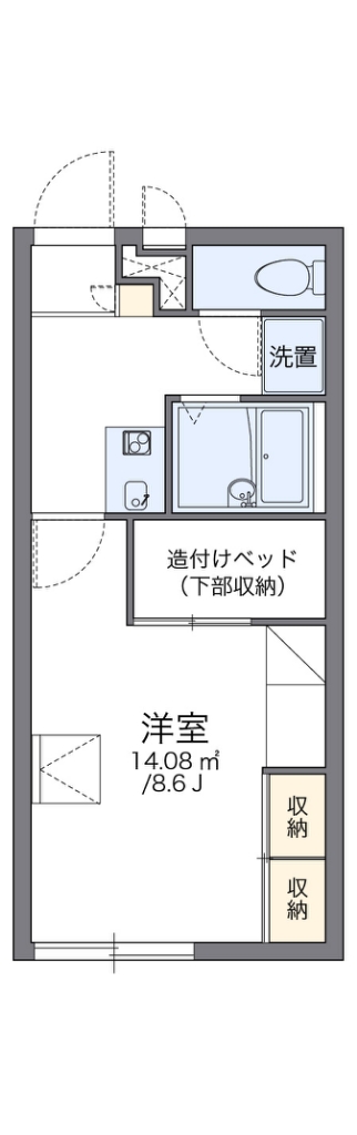 レオパレスプランタン四番館 間取り