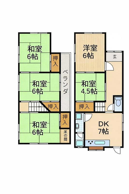 山之上５-1-4　賃家 間取り