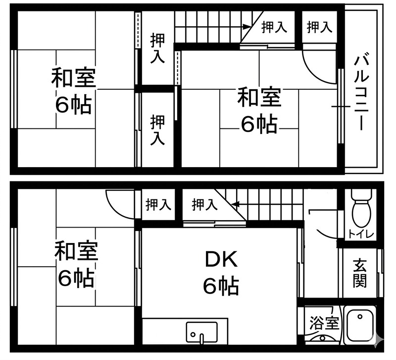 茄子作東町44-7　賃家 間取り