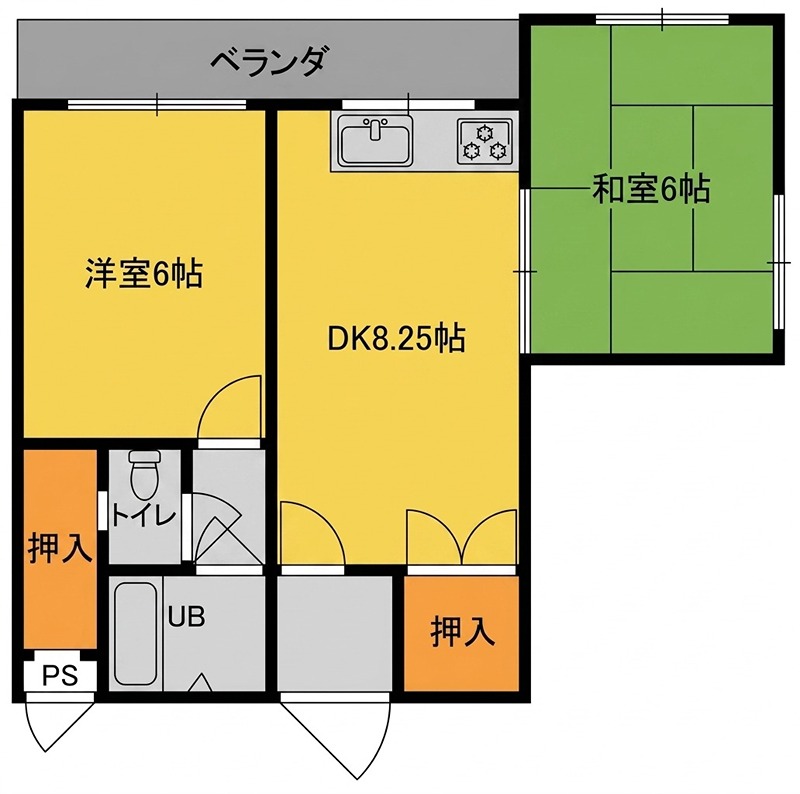 パールハイツ楠葉 間取り