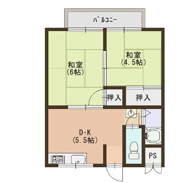 ユニメント鏡畑B棟 間取り