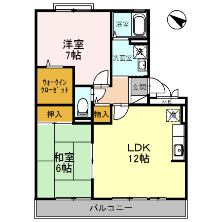 ドミール岡山手 間取り