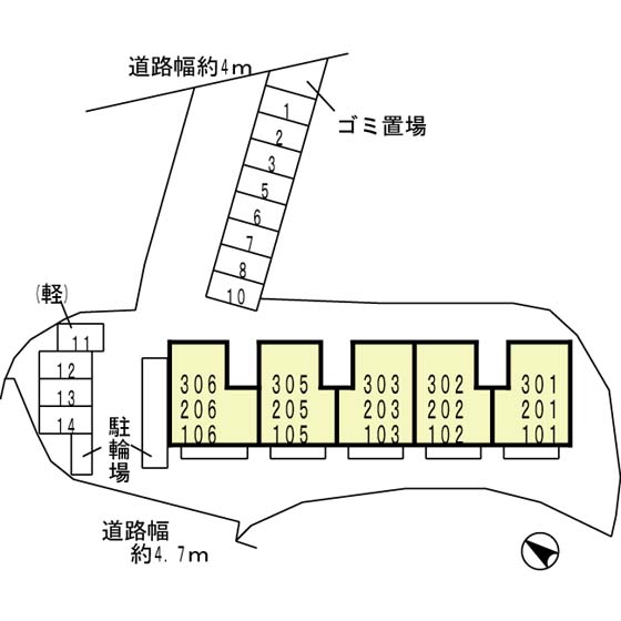 ドミール岡山手 間取り