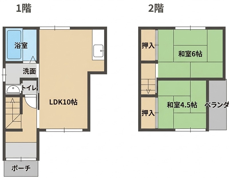 春日元町1丁目36-9　3号　賃家 間取り