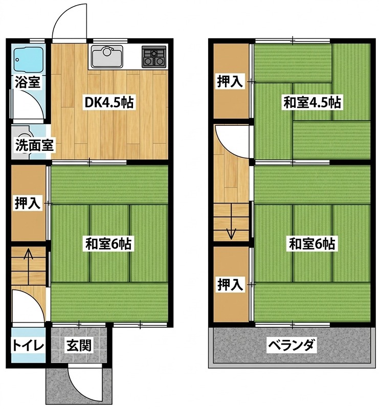 春日元町1丁目38-6　3号　賃家 間取り