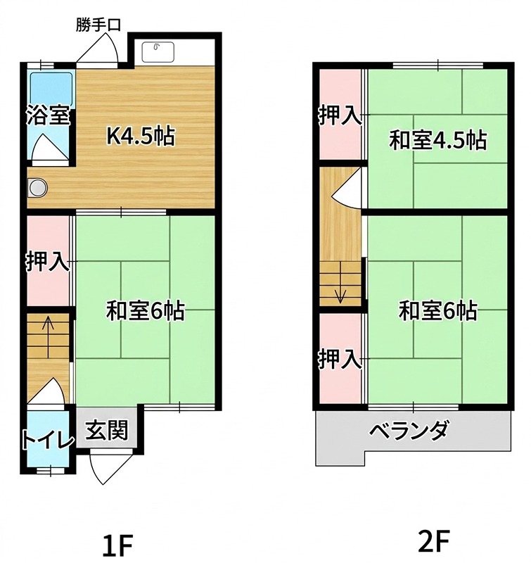 春日元町1丁目38-7　1号　賃家 間取り
