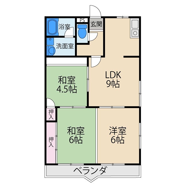 ハイツコスモス 間取り