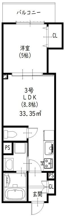 クリエオーレ藤阪東町Ⅱ 間取り