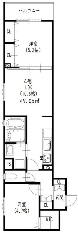 クリエオーレ藤阪東町Ⅱ 間取り