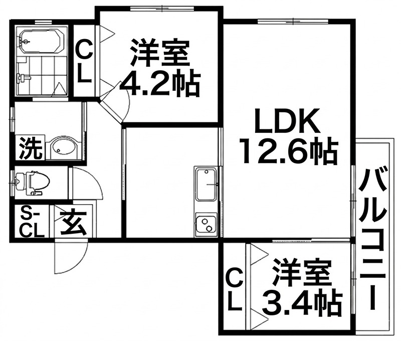 シャンテー東香里 間取り