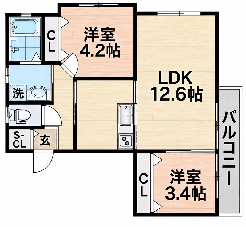 シャンテー東香里 間取り