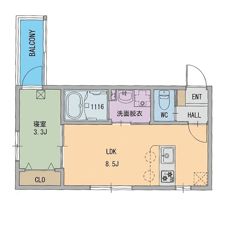 Kastalia長栄寺 間取り