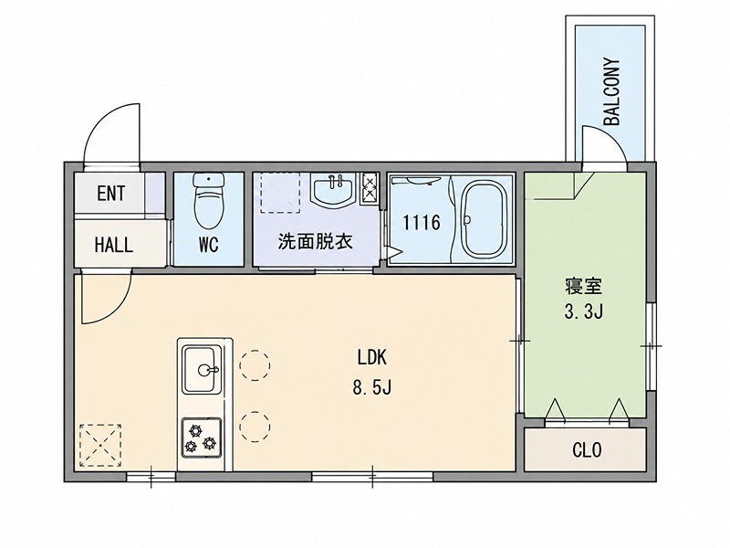Kastalia長栄寺 間取り