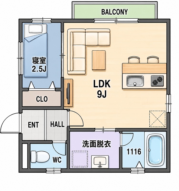 Kastalia長栄寺 間取り