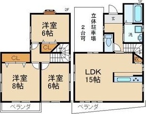 枚方市高野道2丁目24-14　貸家 間取り