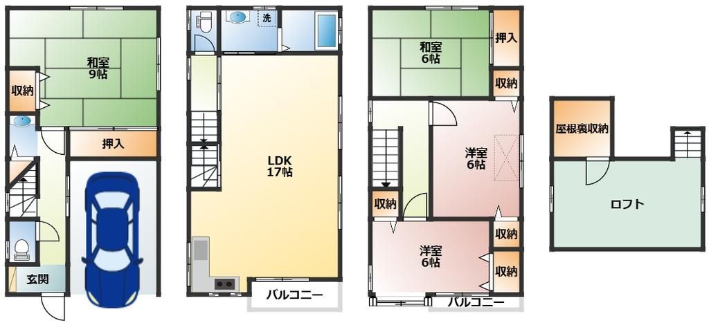 須山町4-10　賃家 間取り
