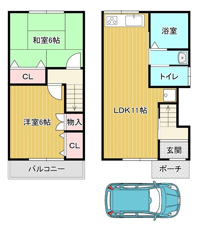 MAYUMIハウス372号館高野道 間取り