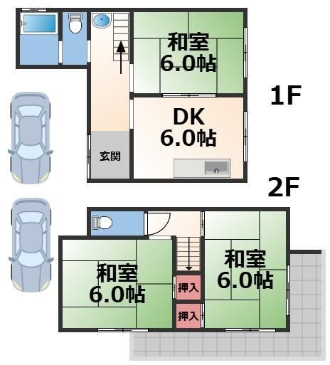貸家 枚方市藤阪元町３丁目 間取り