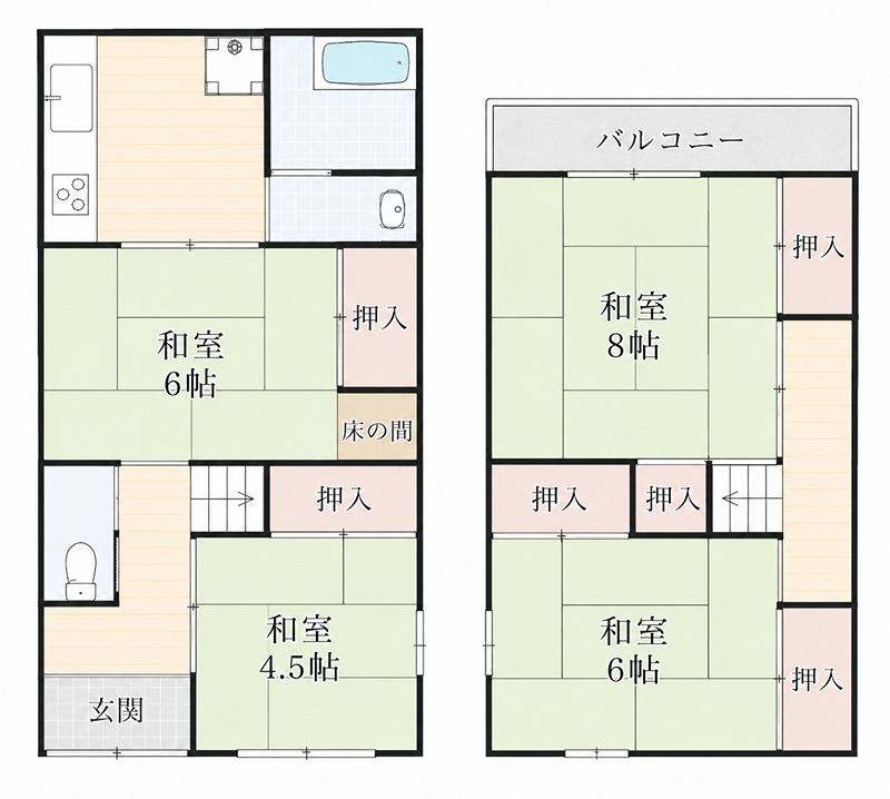 貸家 枚方市池之宮２丁目 間取り