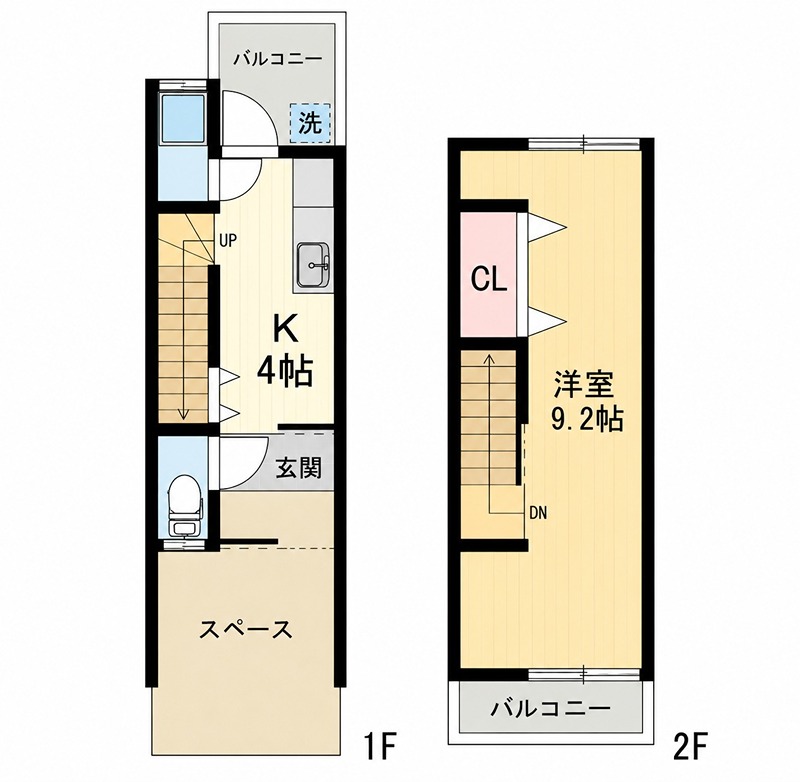 池之宮3-2-2 右端 間取り