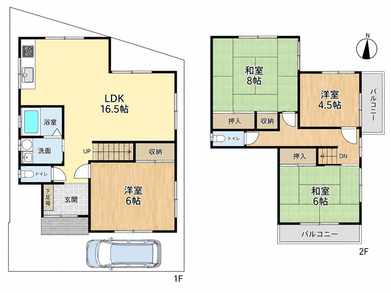 枚方市禁野本町１丁目13-14 間取り