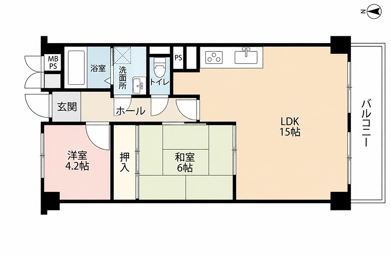 枚方ハイツ７号棟 間取り