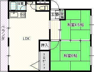 御殿山コーポＡ 間取り