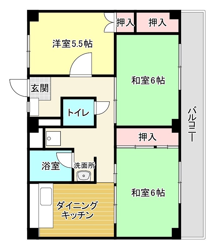 ビレッジハウス春日Ⅰ4号棟 間取り
