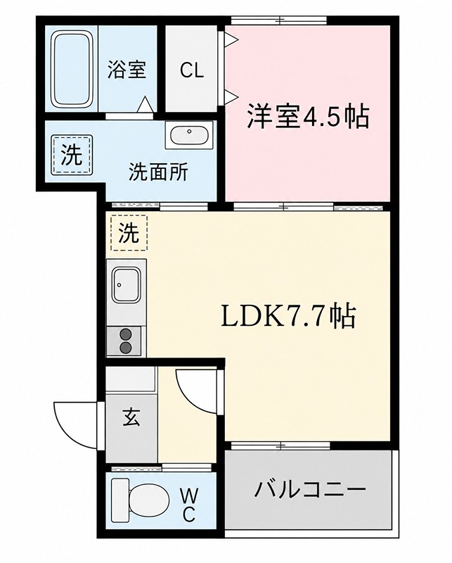 STcourt黒原城内町 間取り