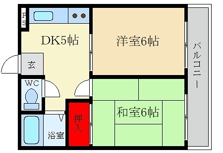三熊ハイツ渚7号 間取り