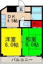 三熊ハイツ渚7号 間取り