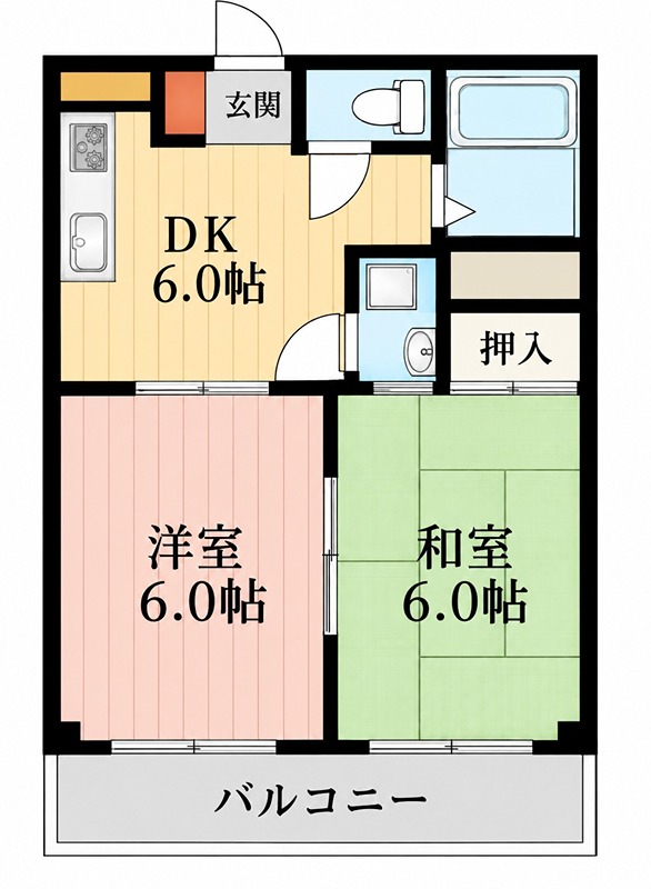 三熊ハイツ渚7号 間取り