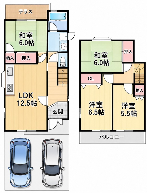 向井ハイツ(左) 間取り
