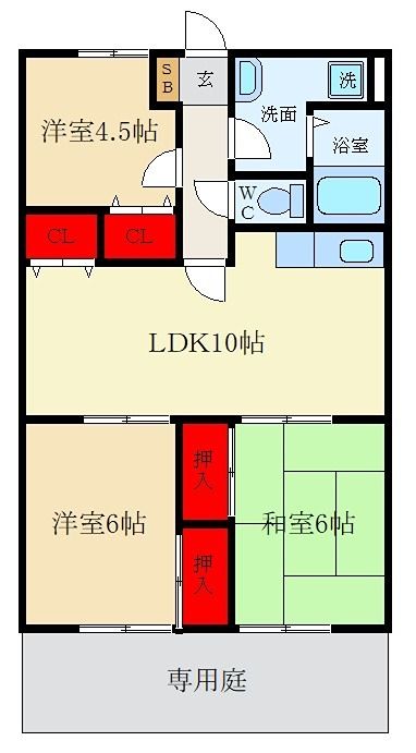 セレコート枚方Ⅰ 間取り