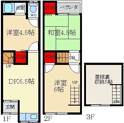 守口市大久保町5丁目81-10　テラスハウス 間取り