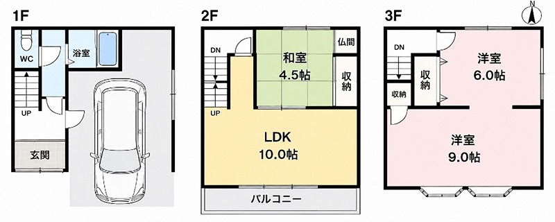 貸家 枚方市長尾家具町４丁目 間取り