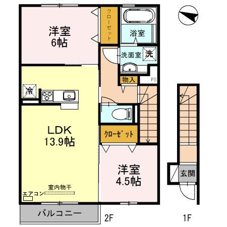 【D-room】D-room東町 間取り