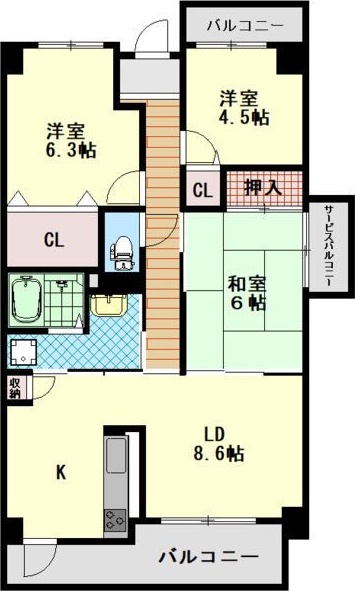 プレザント枚方 間取り