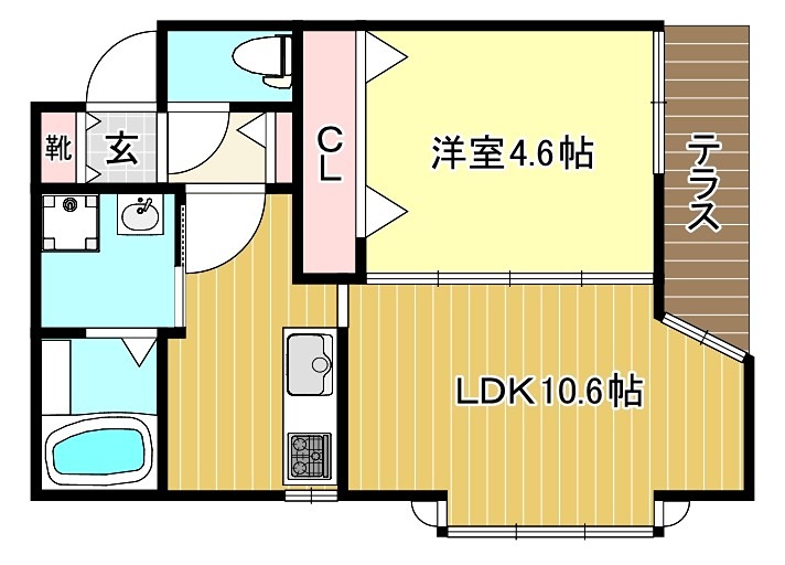 シャンテー東香里 間取り