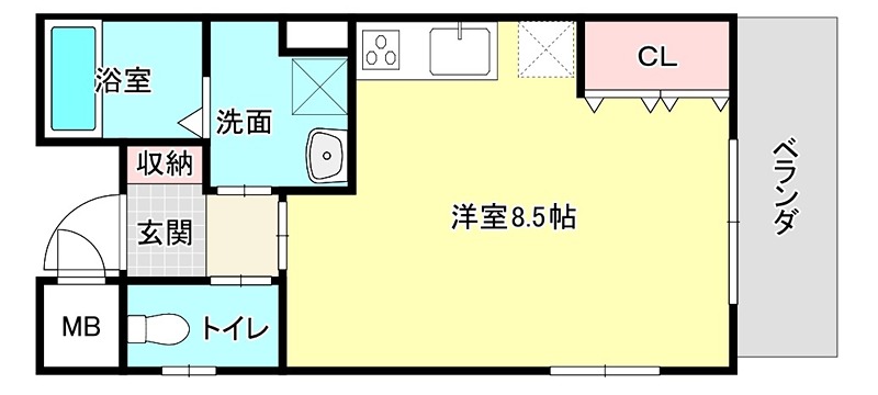 シャンテー中宮Ⅲ 間取り