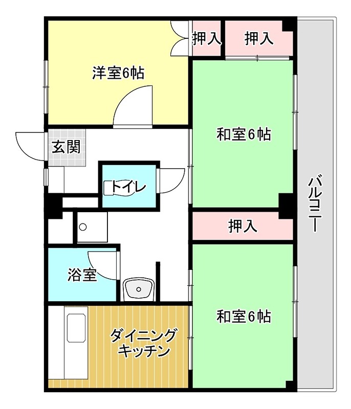 ビレッジハウス春日I５号棟 間取り